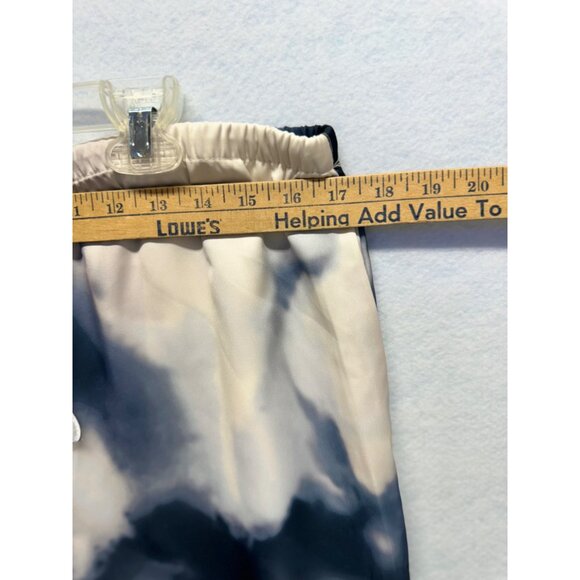 H&M Tie-Dye Elastic Waist Satin Pants With Side Pockets Size Large - Picture 4 of 9